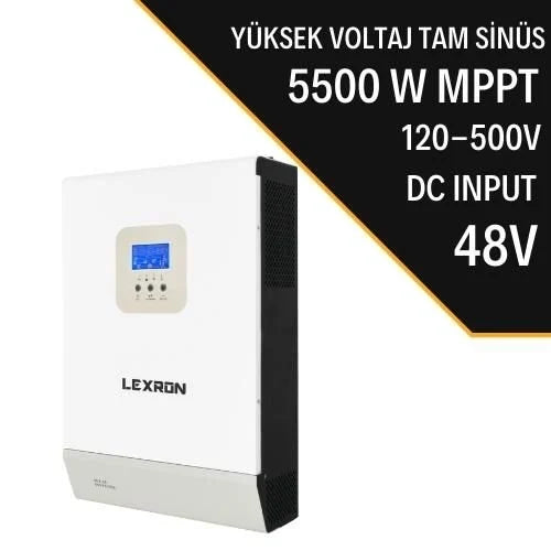 LEXRON 5500W MPPT PARALEL 120-500V PV INPUT 100A MPPT INVERTER PARALLENEBİLİR